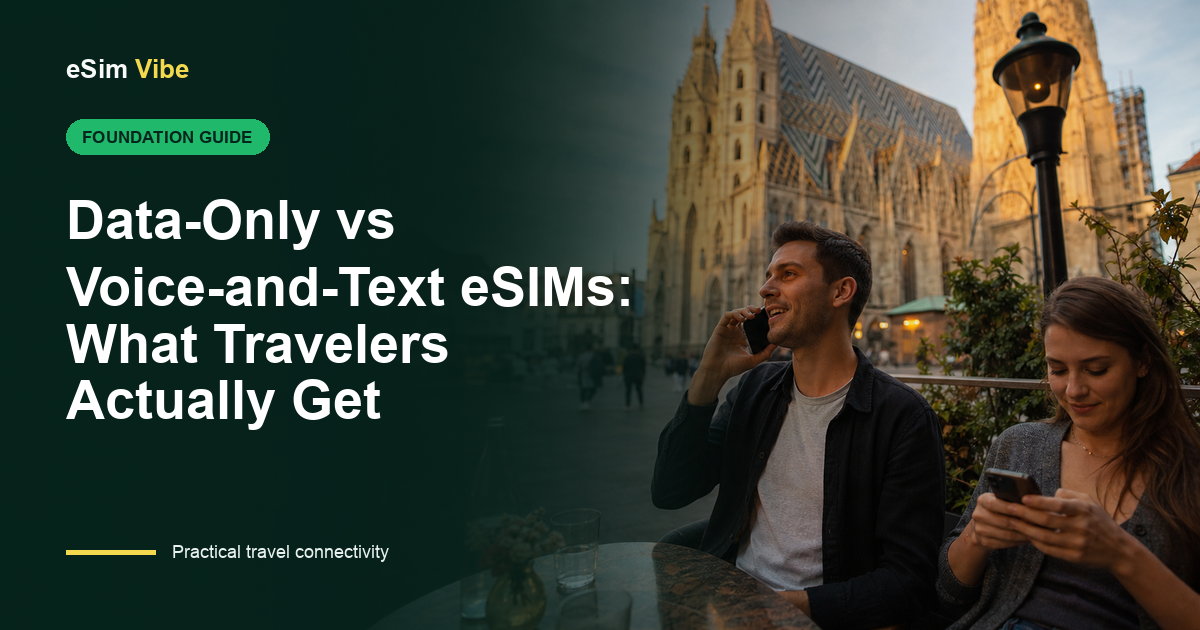 data-only eSIM vs voice text eSIM comparison for international travellers