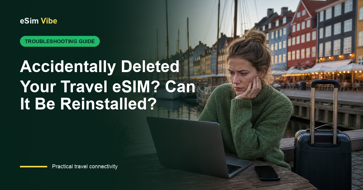 Support checklist used to reinstall deleted eSIM service after accidental removal