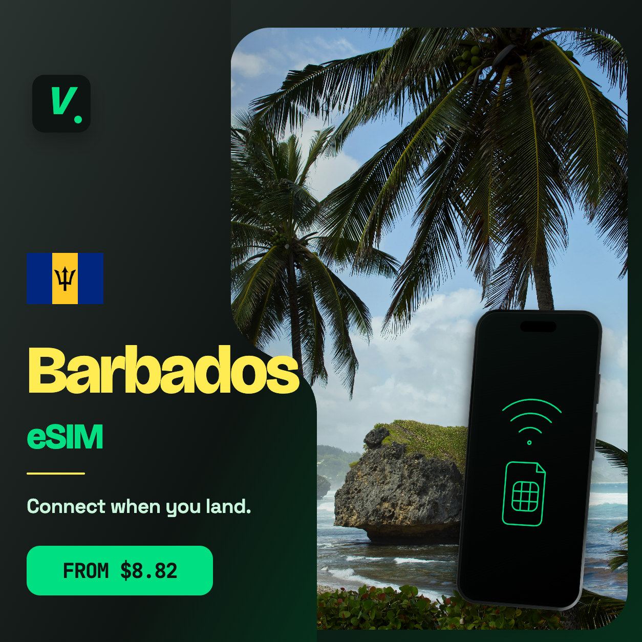 Barbados eSIM – prepaid travel data plans