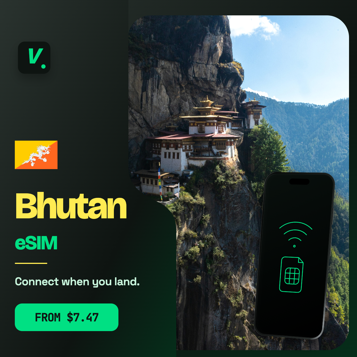 Bhutan eSIM – prepaid travel data plans