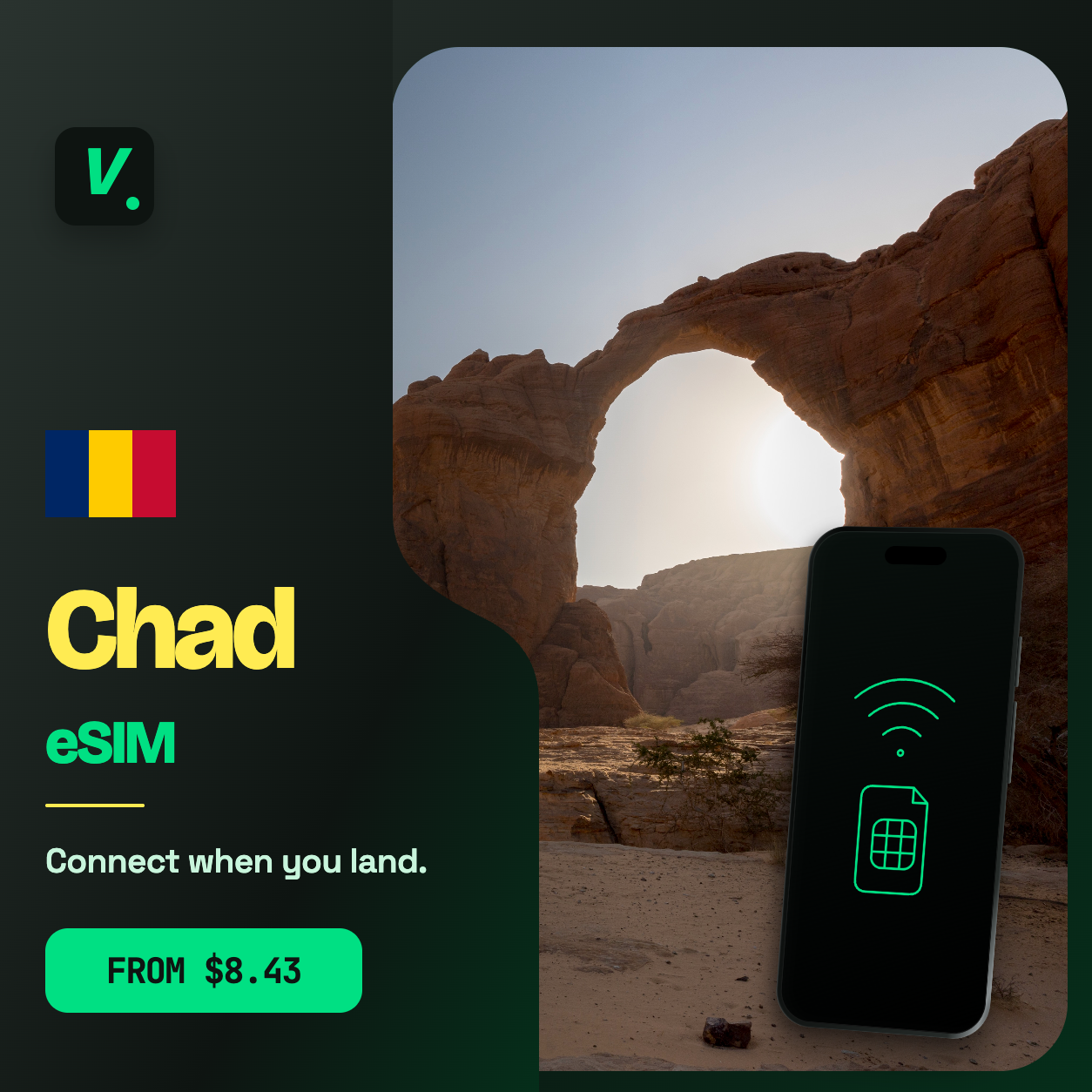 Chad eSIM – prepaid travel data plans
