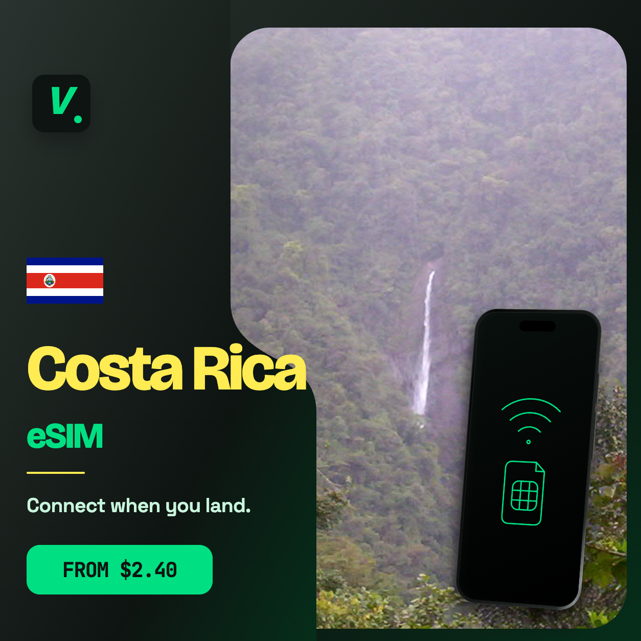 Costa Rica eSIM – prepaid travel data plans