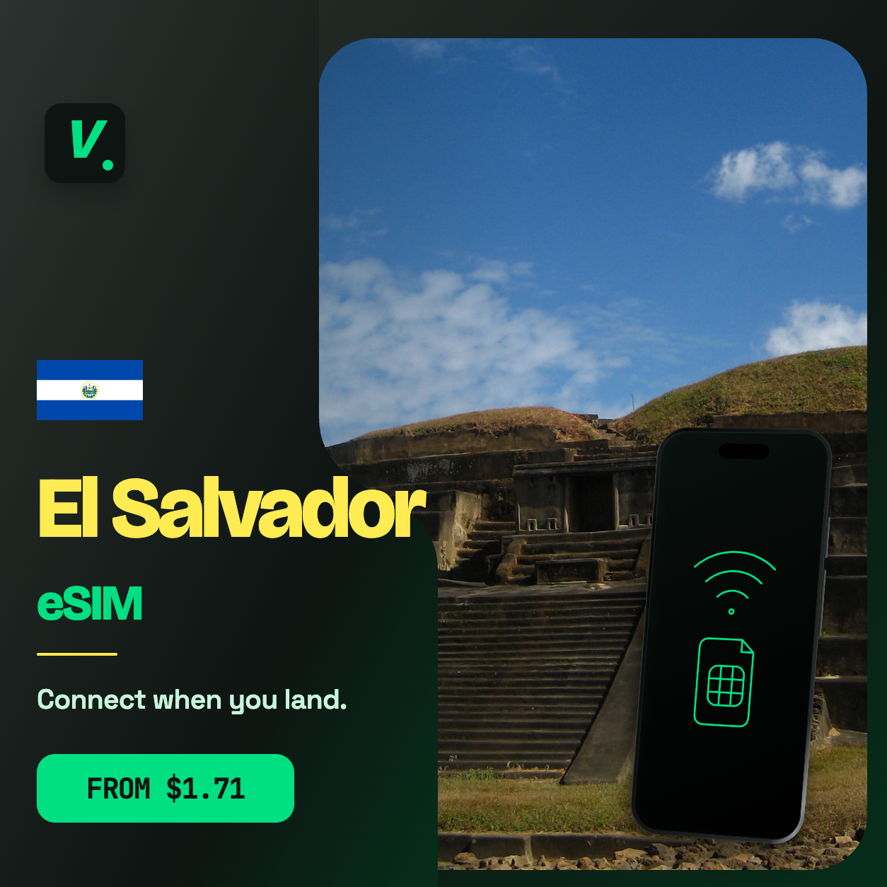 El Salvador eSIM – prepaid travel data plans