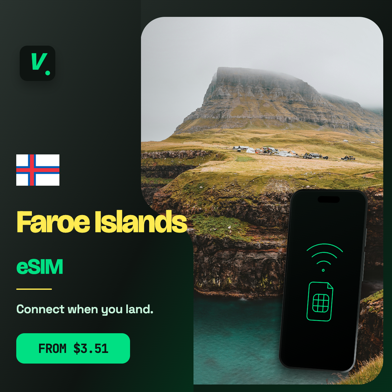 Faroe Islands eSIM – prepaid travel data plans