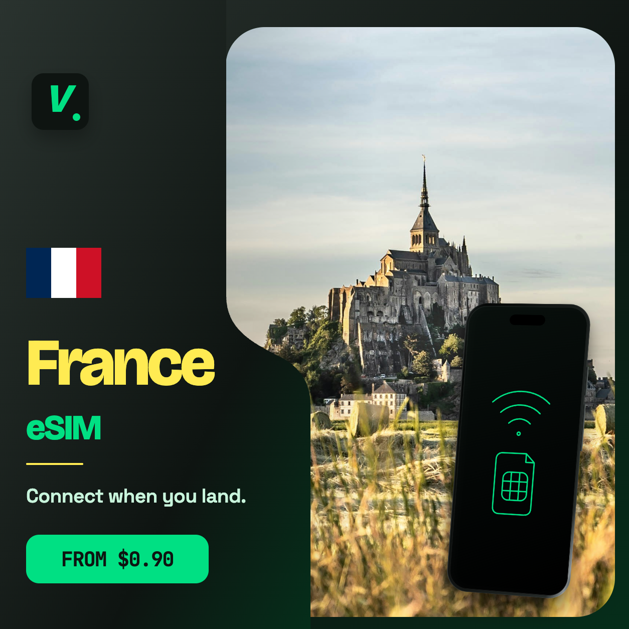 France eSIM – prepaid travel data plans