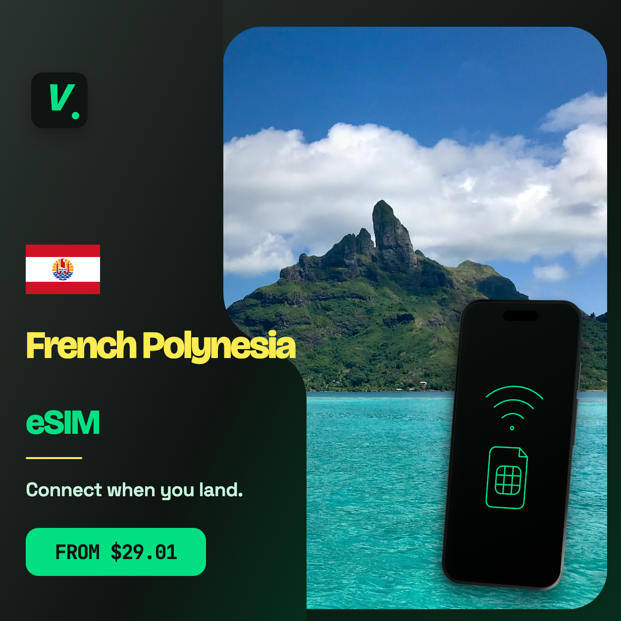 French Polynesia eSIM – prepaid travel data plans