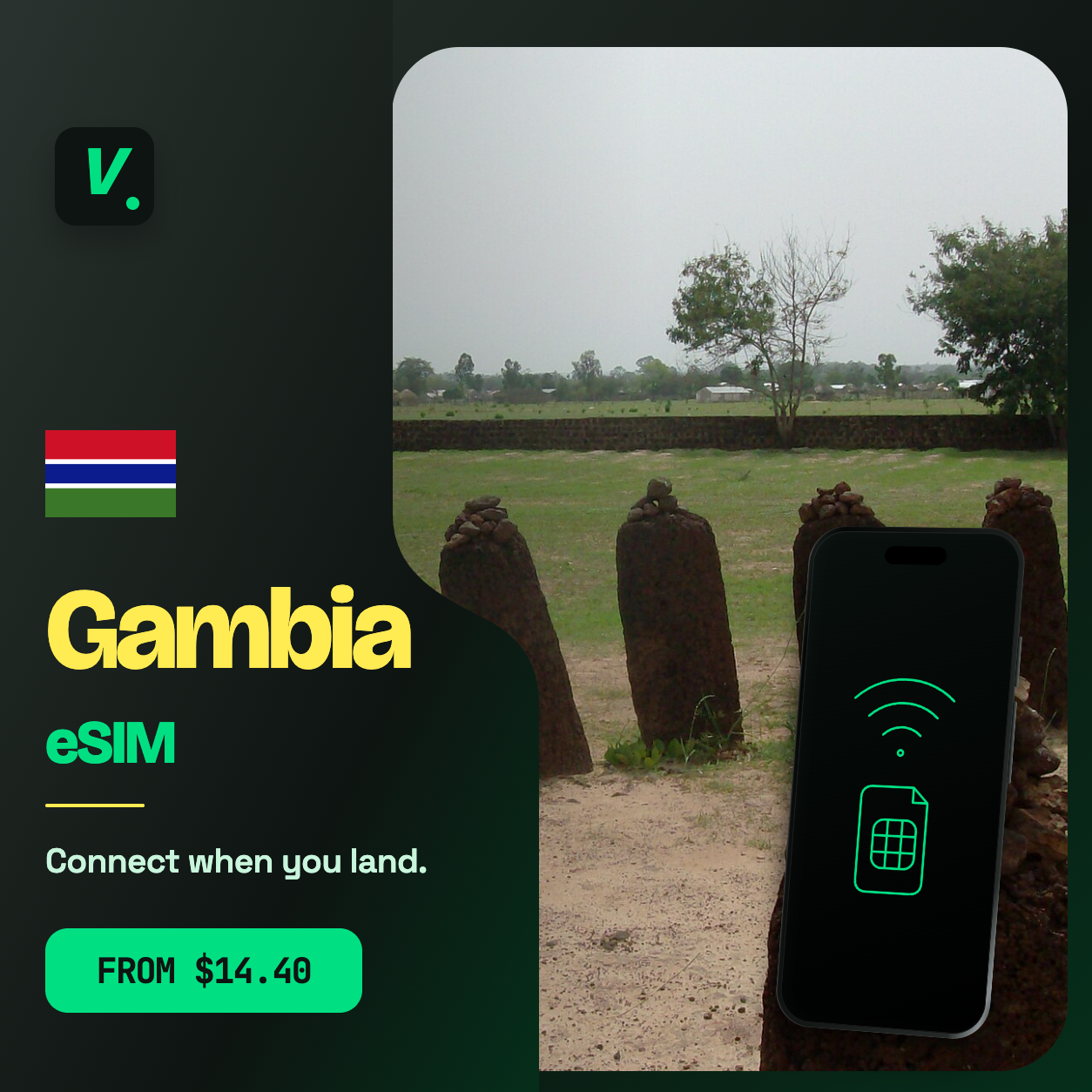 Gambia eSIM – prepaid travel data plans