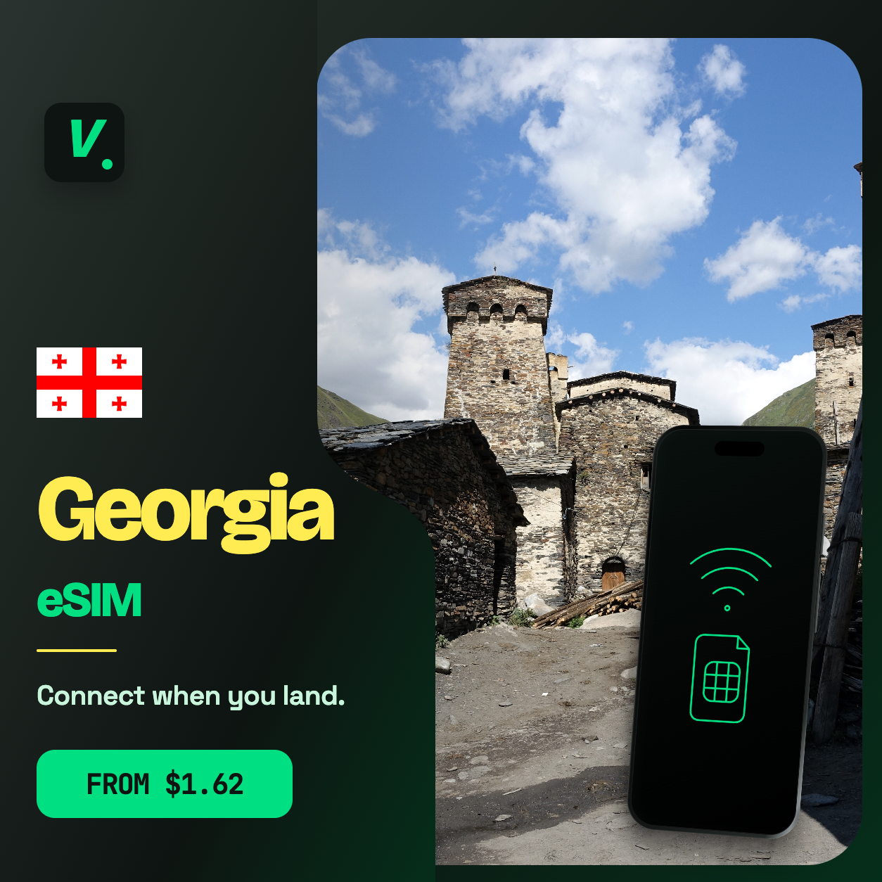 Georgia eSIM – prepaid travel data plans