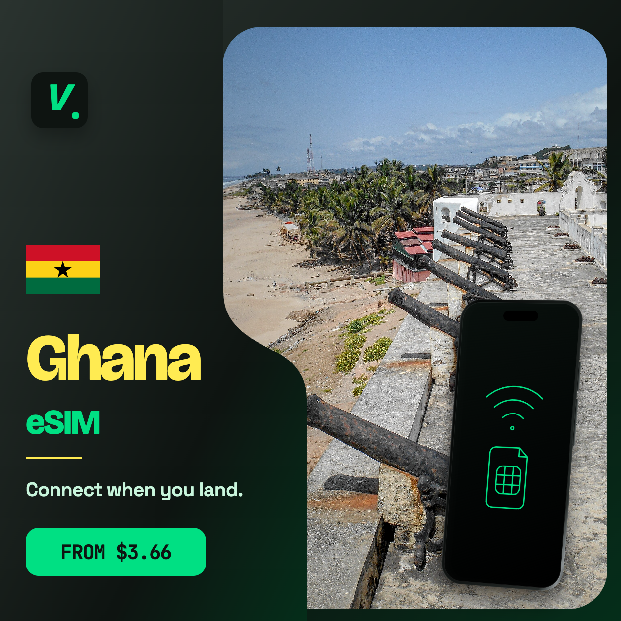 Ghana eSIM – prepaid travel data plans