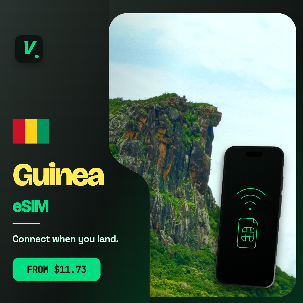 Guinea eSIM – prepaid travel data plans