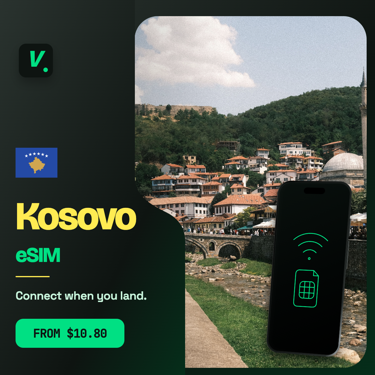 Kosovo eSIM – prepaid travel data plans