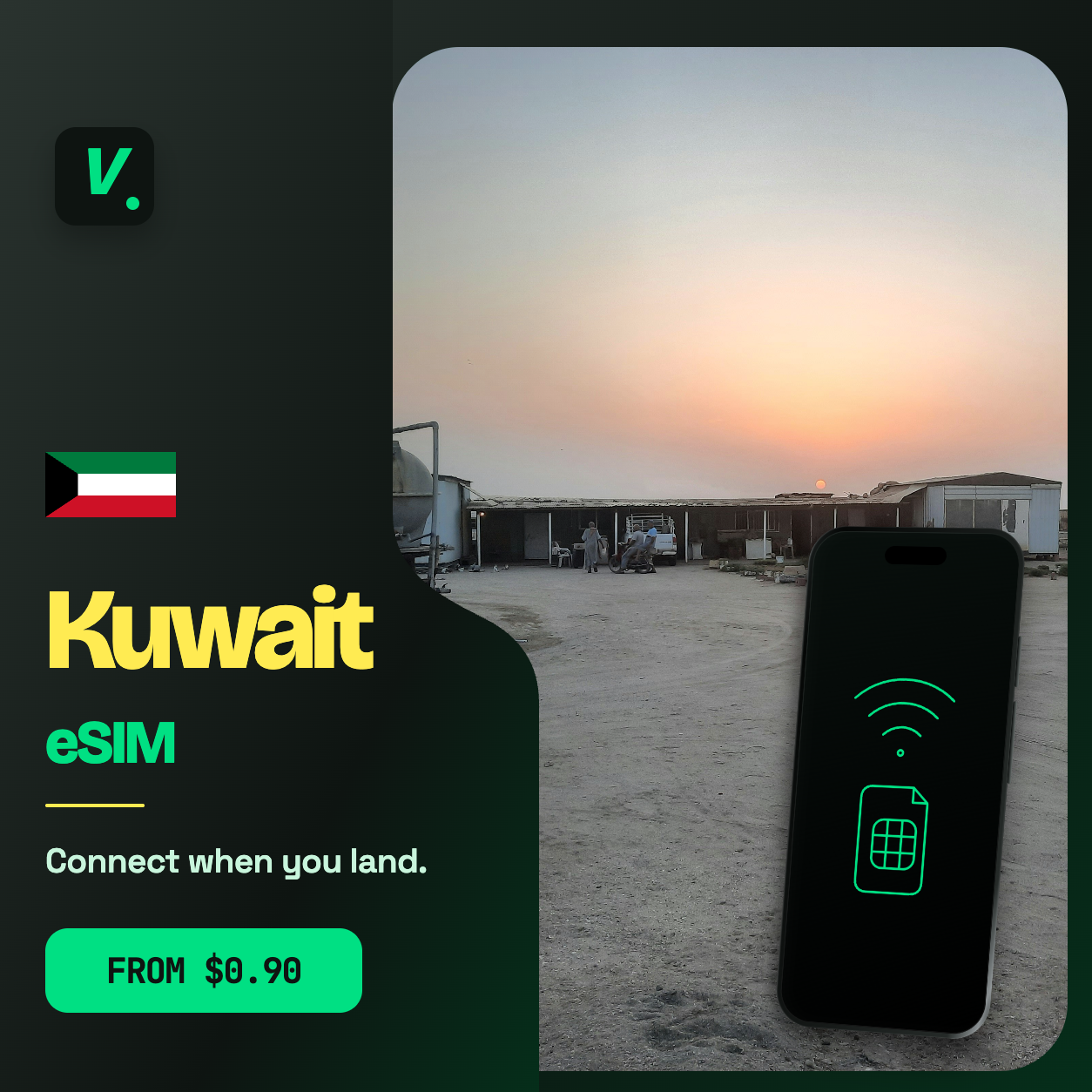 Kuwait eSIM – prepaid travel data plans