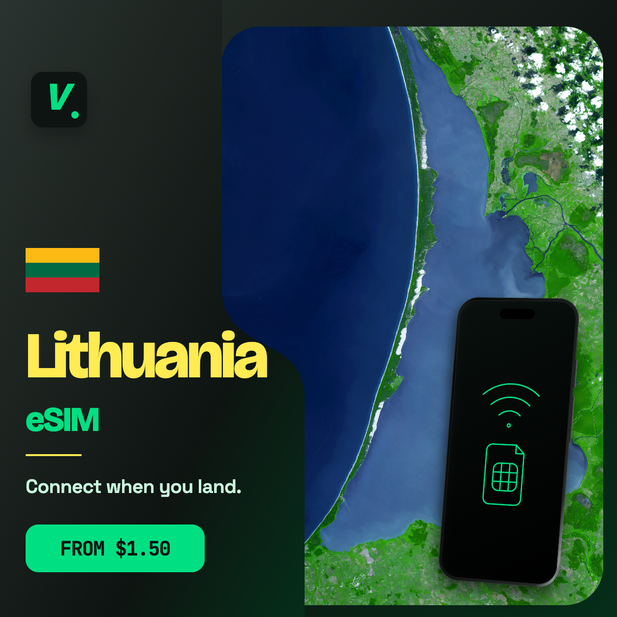 Lithuania eSIM – prepaid travel data plans