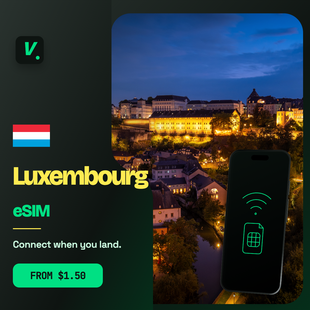 Luxembourg eSIM – prepaid travel data plans