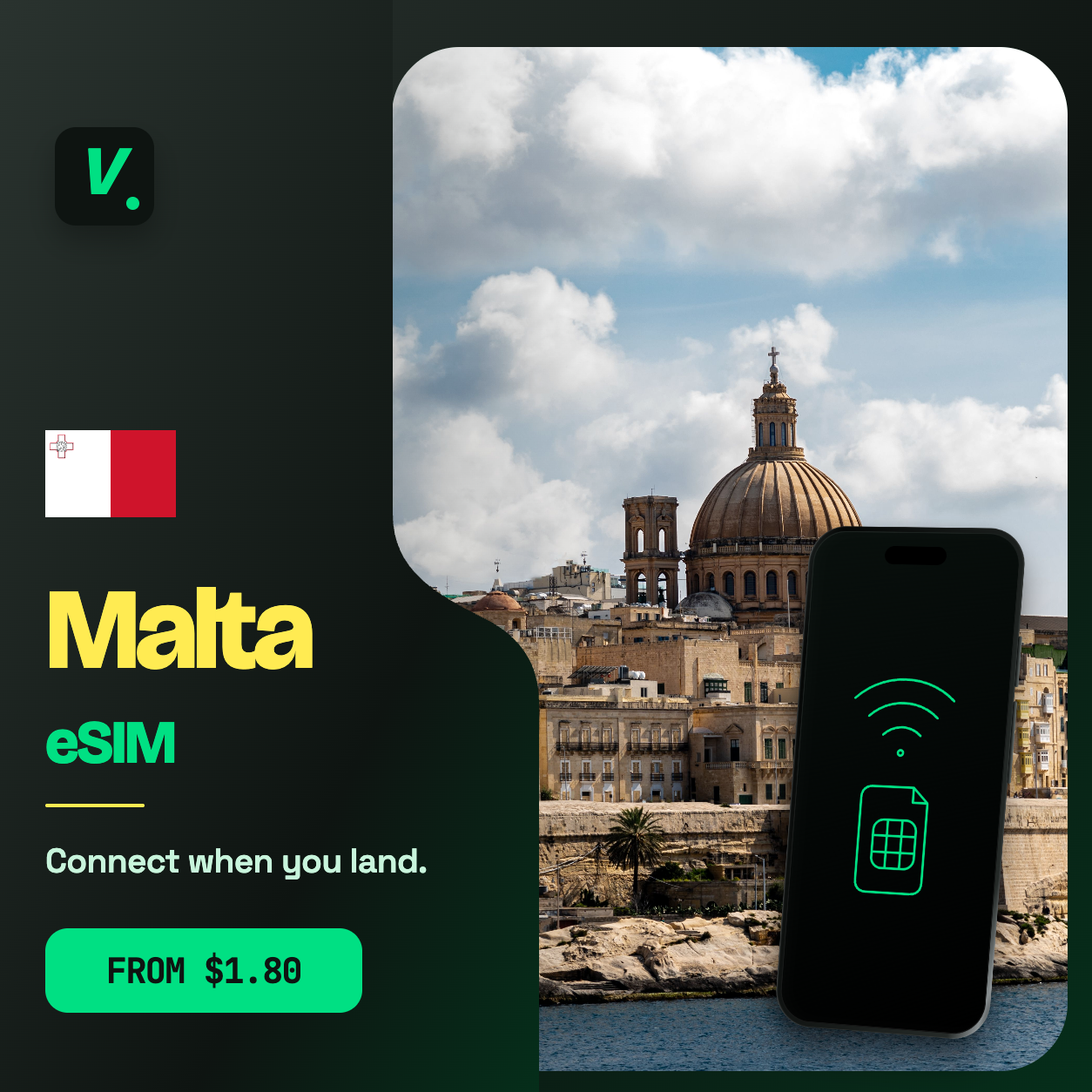 Malta eSIM – prepaid travel data plans