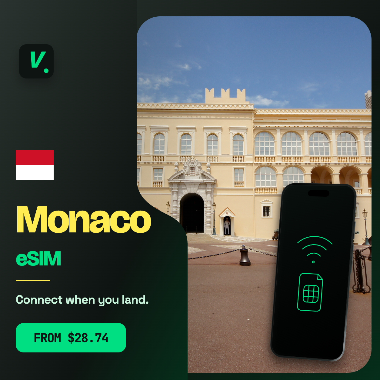 Monaco eSIM – prepaid travel data plans