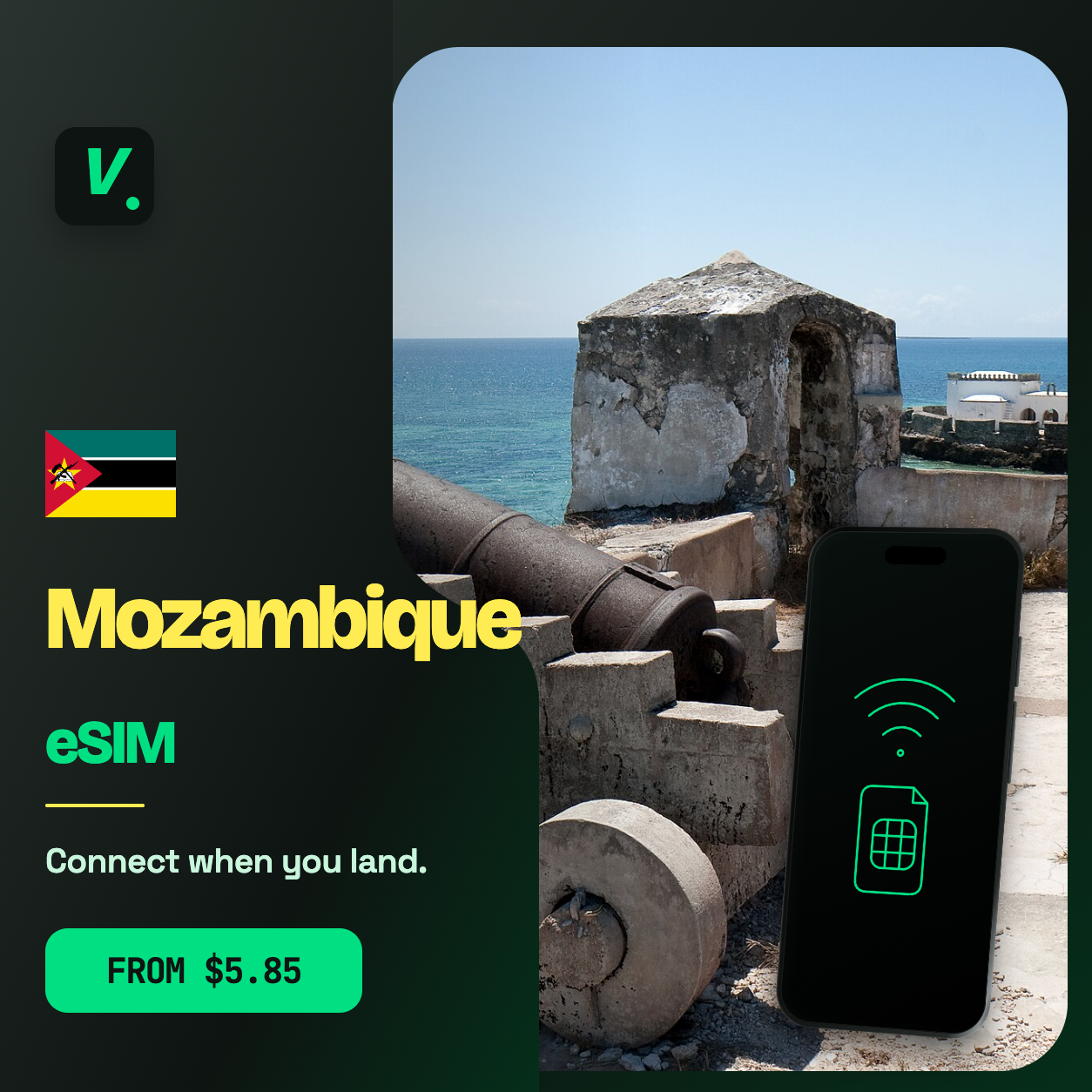 Mozambique eSIM – prepaid travel data plans