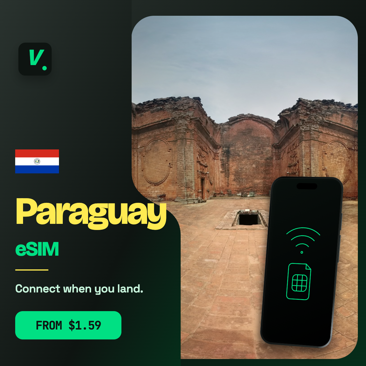 Paraguay eSIM – prepaid travel data plans