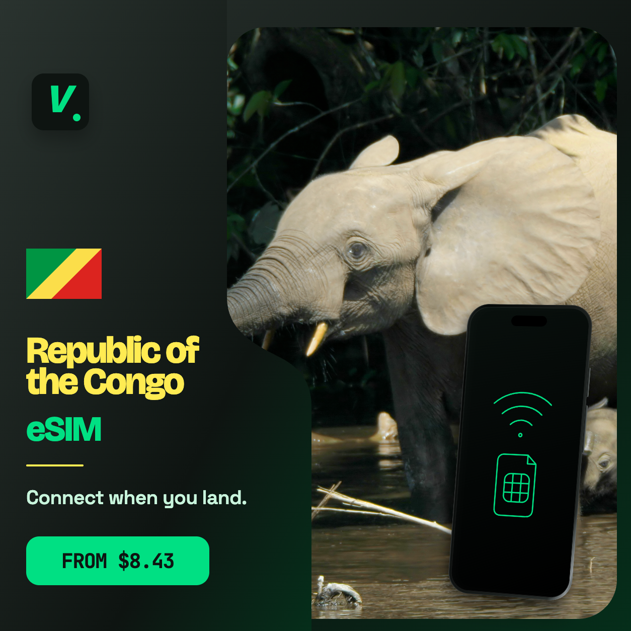 Republic of the Congo eSIM – prepaid travel data plans