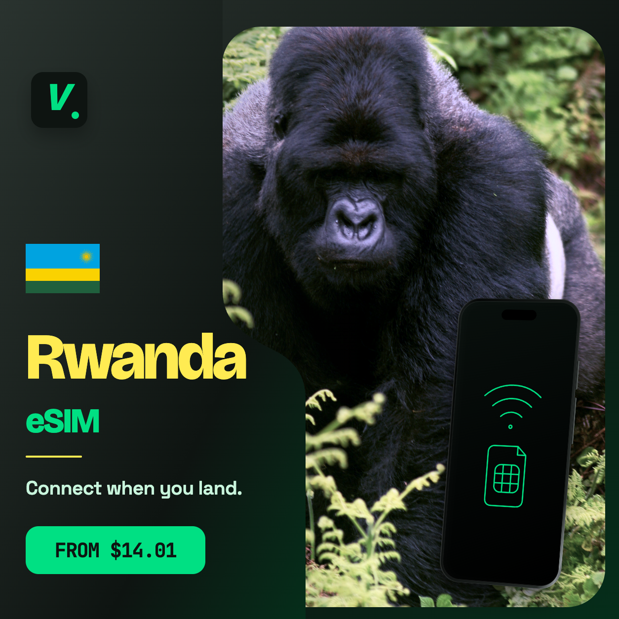Rwanda eSIM – prepaid travel data plans