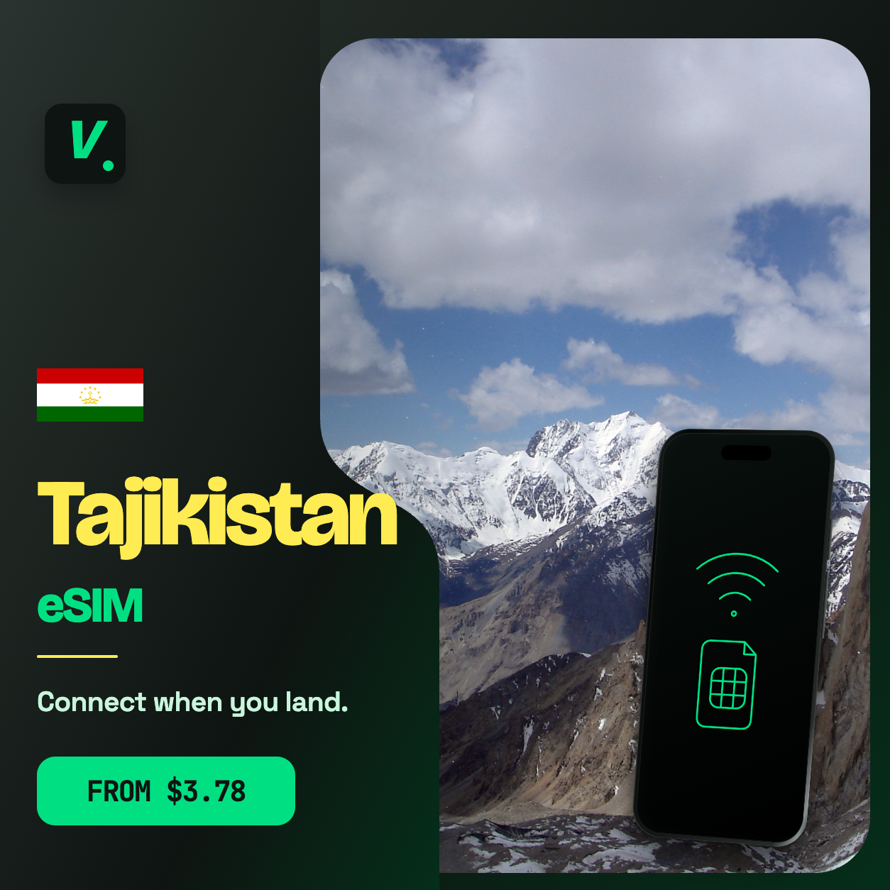 Tajikistan eSIM – prepaid travel data plans