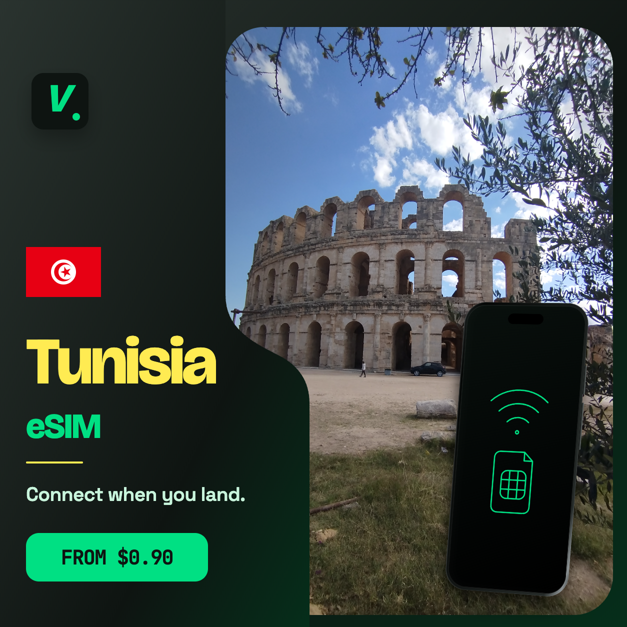 Tunisia eSIM – prepaid travel data plans