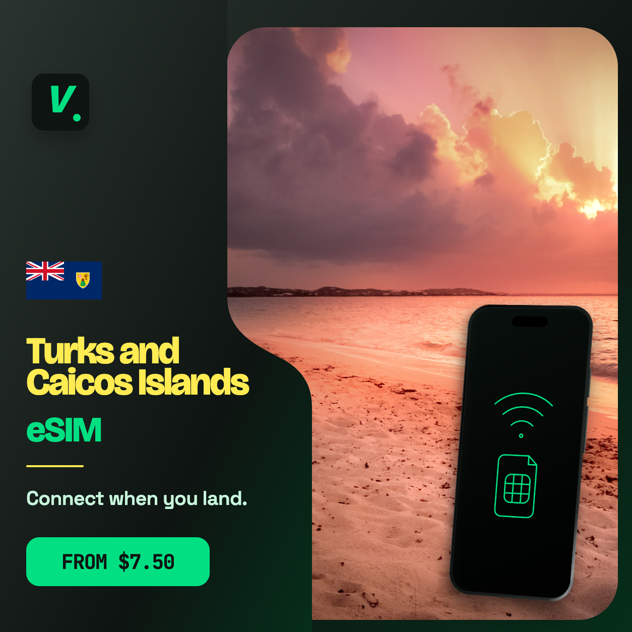 Turks and Caicos Islands eSIM – prepaid travel data plans