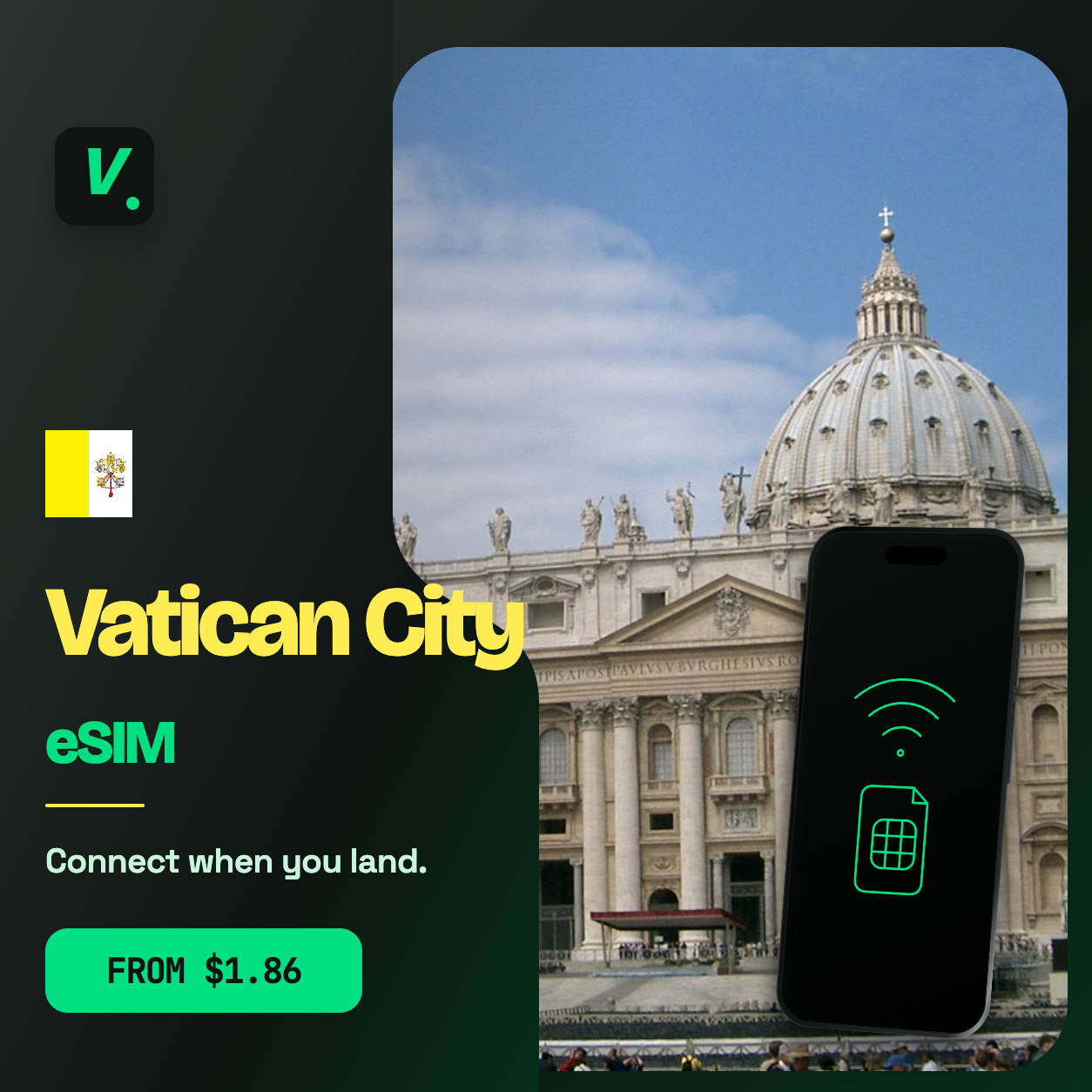Vatican City eSIM – prepaid travel data plans