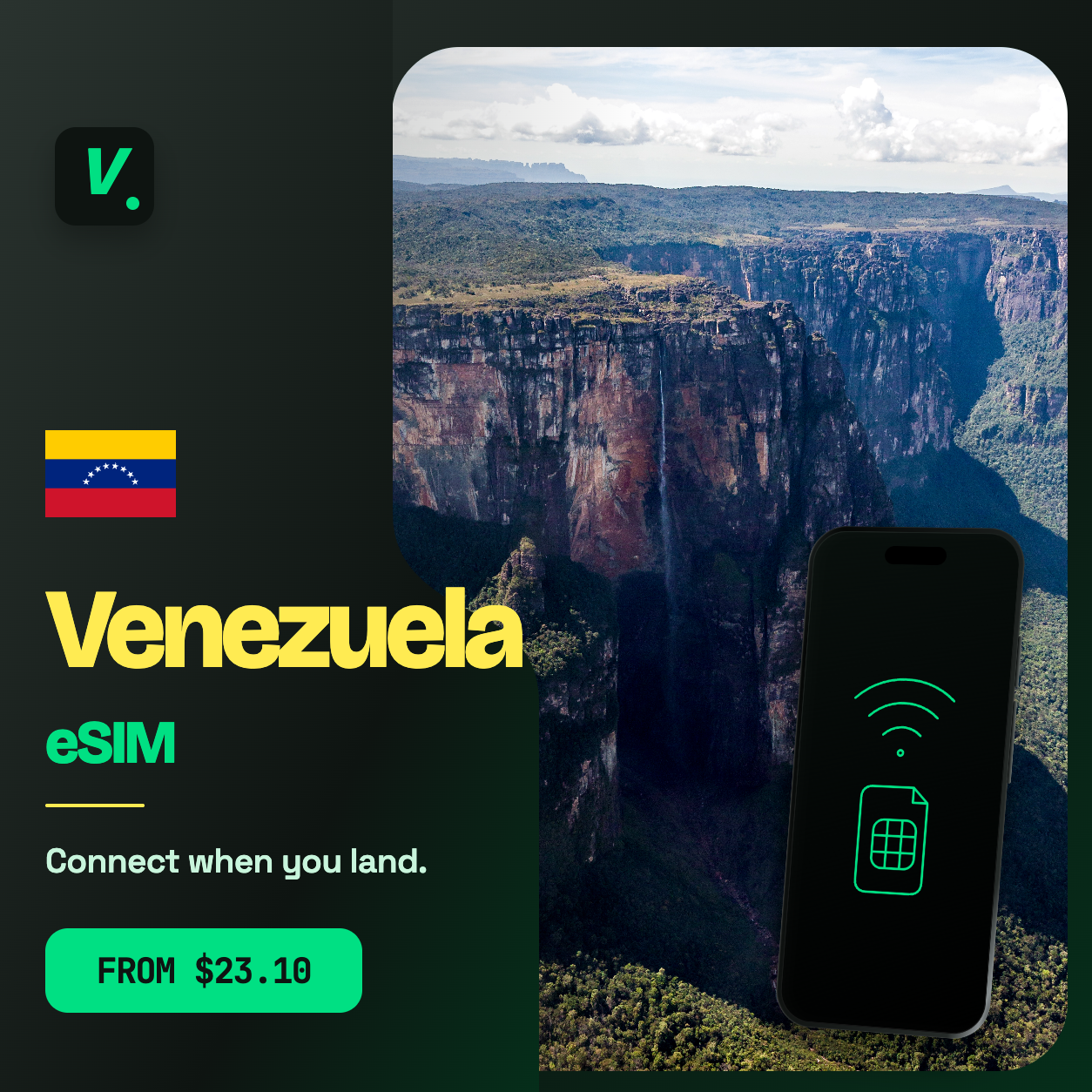 Venezuela eSIM – prepaid travel data plans
